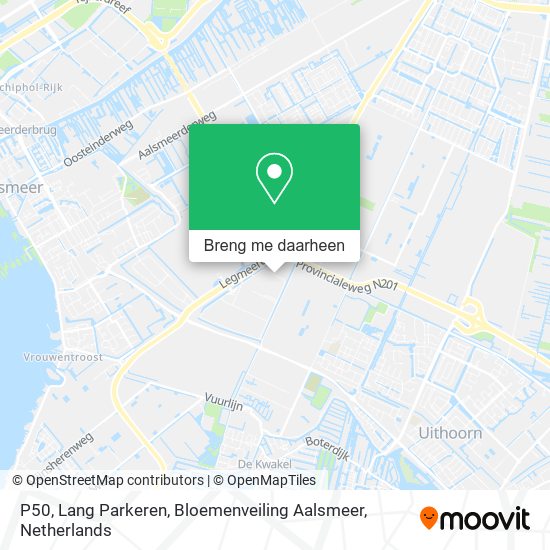 P50, Lang Parkeren, Bloemenveiling Aalsmeer kaart