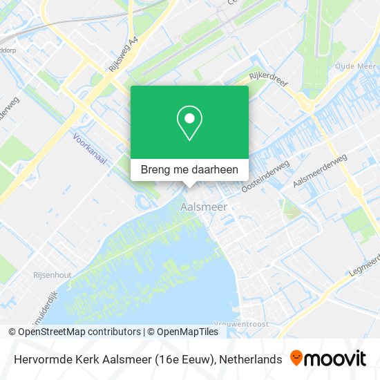 Hervormde Kerk Aalsmeer (16e Eeuw) kaart