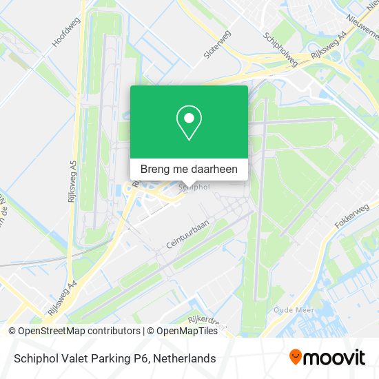 Schiphol Valet Parking P6 kaart