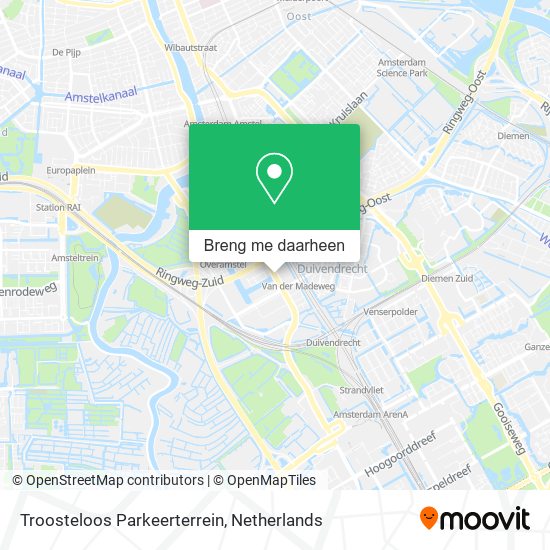 Troosteloos Parkeerterrein kaart