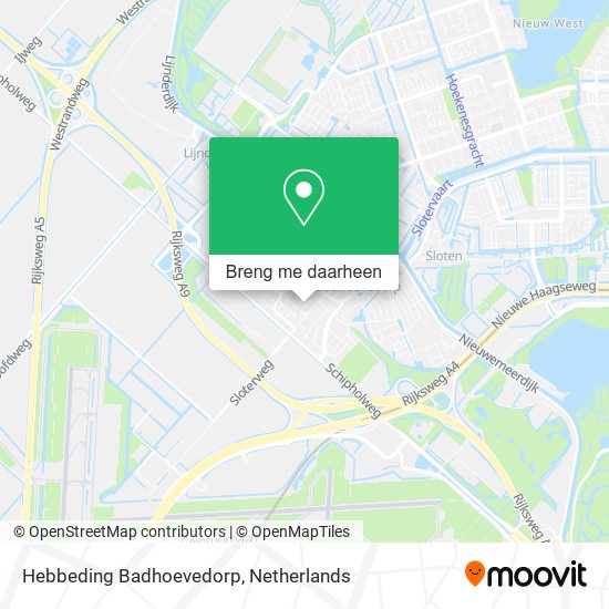 Hebbeding Badhoevedorp kaart