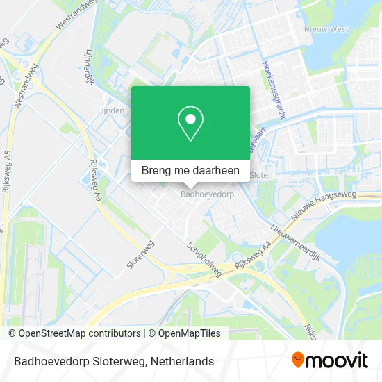 Badhoevedorp Sloterweg kaart
