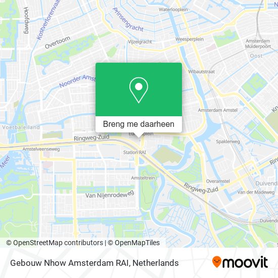 Gebouw Nhow Amsterdam RAI kaart