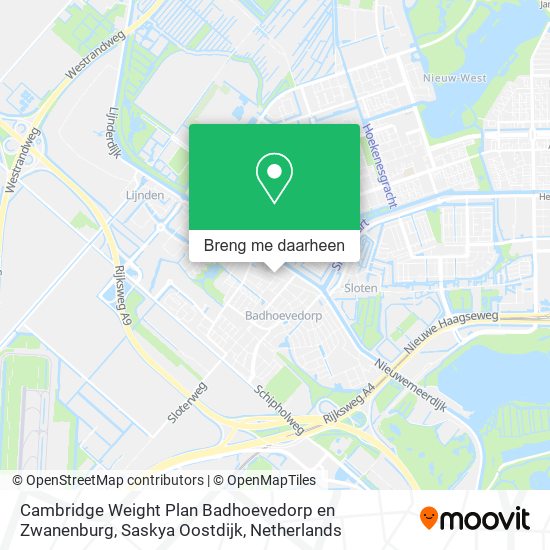Cambridge Weight Plan Badhoevedorp en Zwanenburg, Saskya Oostdijk kaart