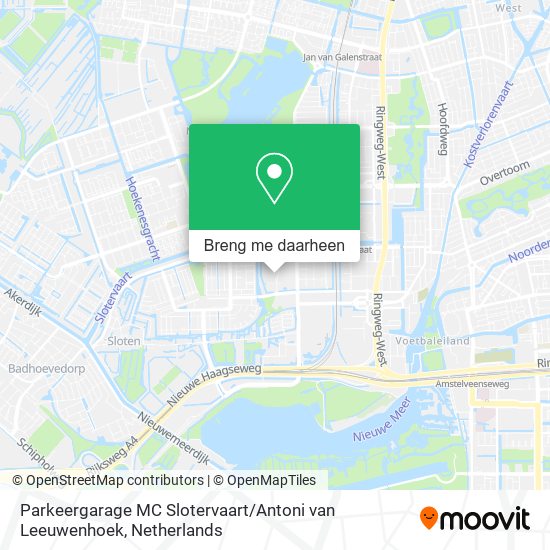 Parkeergarage MC Slotervaart / Antoni van Leeuwenhoek kaart
