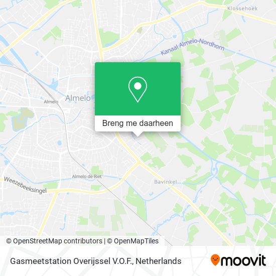 Gasmeetstation Overijssel V.O.F. kaart