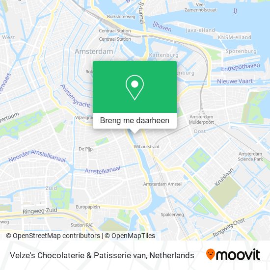 Velze's Chocolaterie & Patisserie van kaart