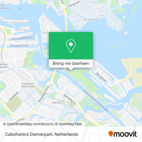 Calisthenics Diemerpark kaart