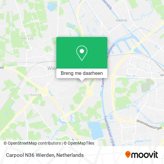 Carpool N36 Wierden kaart
