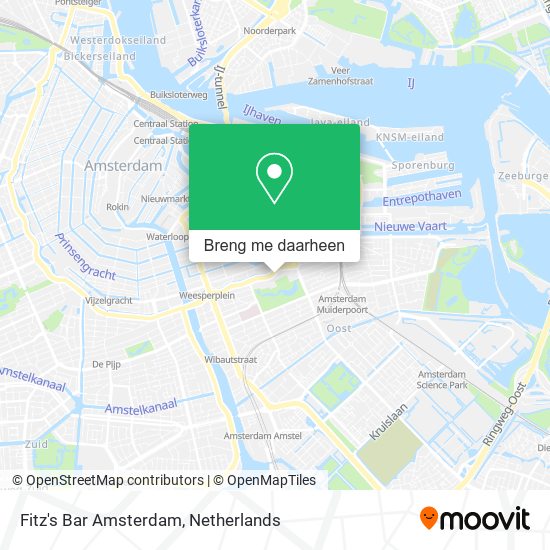 Fitz's Bar Amsterdam kaart