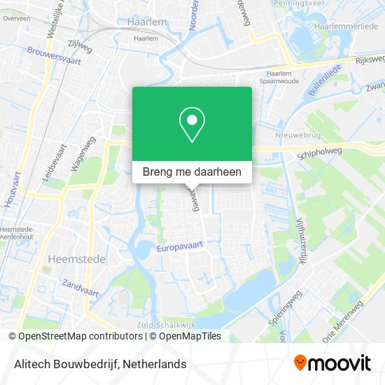 Alitech Bouwbedrijf kaart