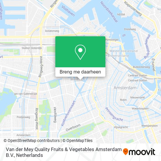 Van der Mey Quality Fruits & Vegetables Amsterdam B.V. kaart