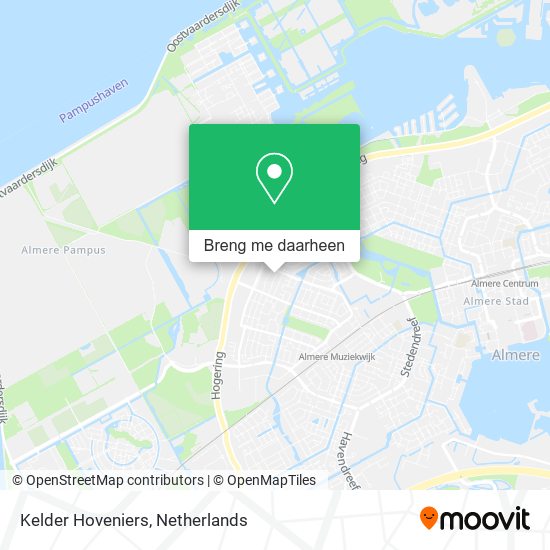 Kelder Hoveniers kaart