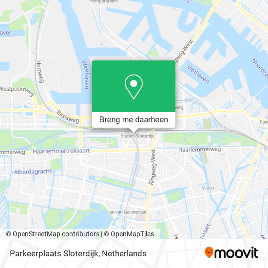 Parkeerplaats Sloterdijk kaart