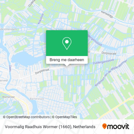 Voormalig Raadhuis Wormer (1660) kaart