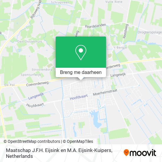 Maatschap J.F.H. Eijsink en M.A. Eijsink-Kuipers kaart