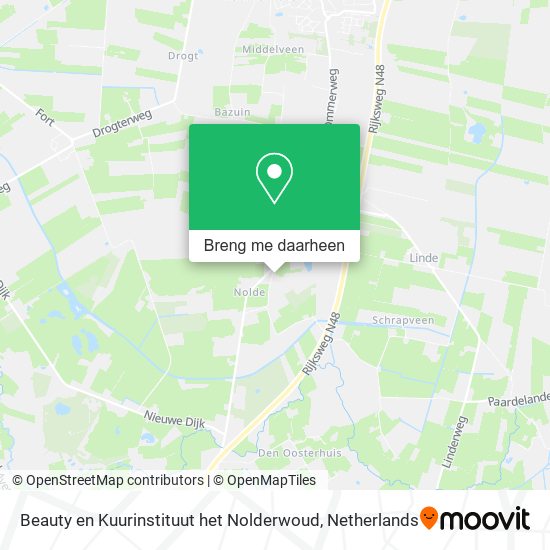 Beauty en Kuurinstituut het Nolderwoud kaart
