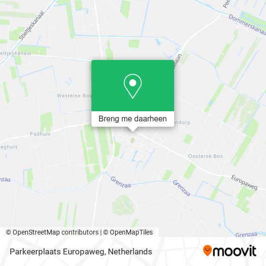 Parkeerplaats Europaweg kaart