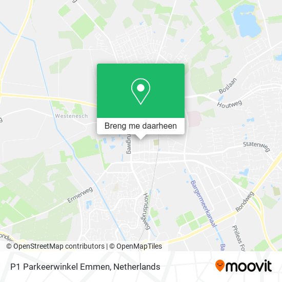 P1 Parkeerwinkel Emmen kaart