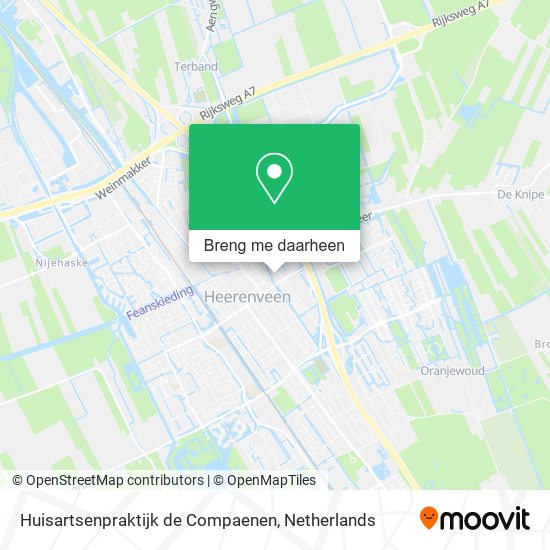 Huisartsenpraktijk de Compaenen kaart