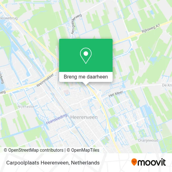 Carpoolplaats Heerenveen kaart