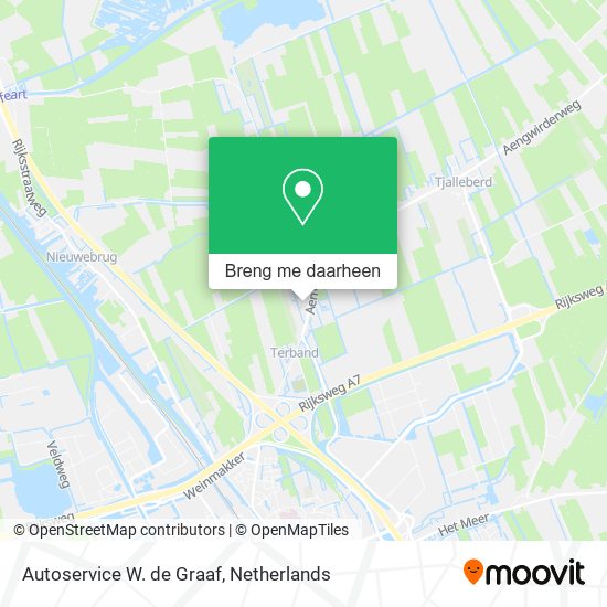 Autoservice W. de Graaf kaart