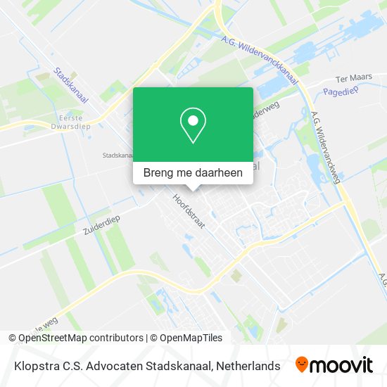 Klopstra C.S. Advocaten Stadskanaal kaart