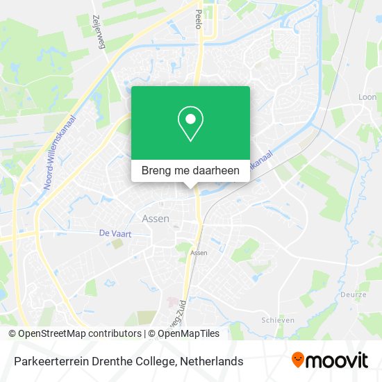 Parkeerterrein Drenthe College kaart