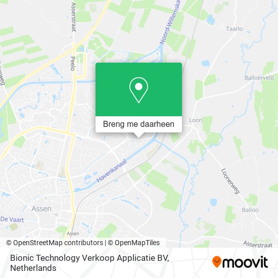 Bionic Technology Verkoop Applicatie BV kaart