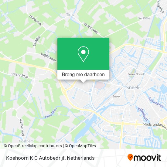 Koehoorn K C Autobedrijf kaart