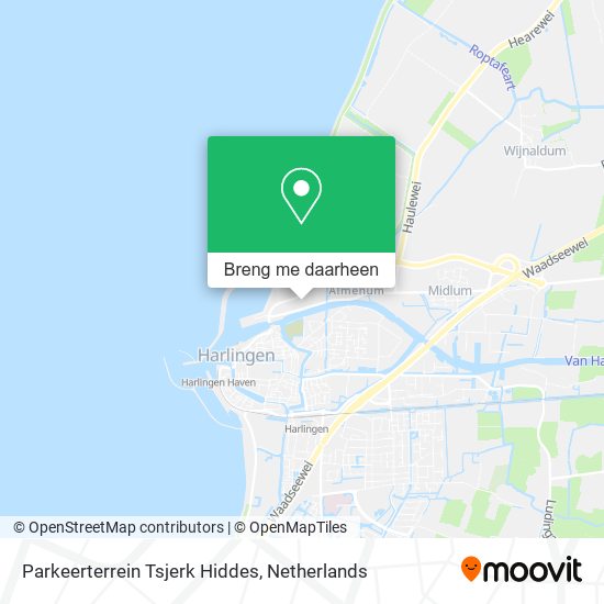 Parkeerterrein Tsjerk Hiddes kaart