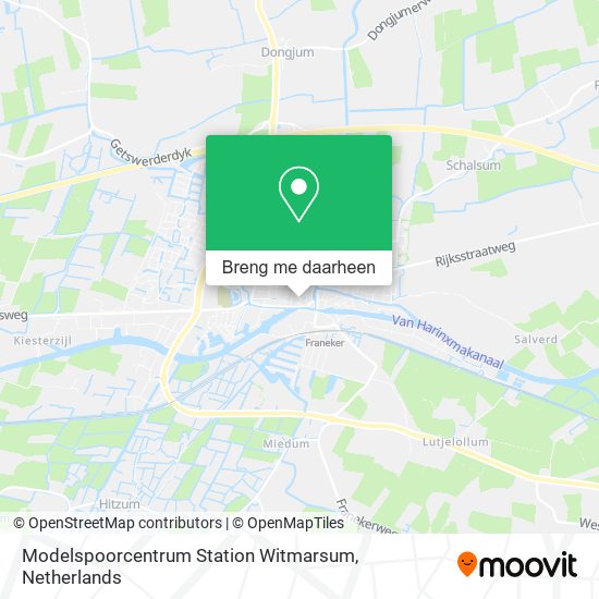 Modelspoorcentrum Station Witmarsum kaart
