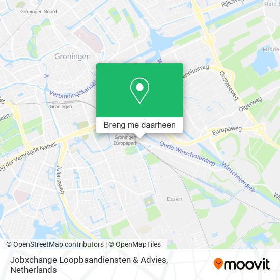 Jobxchange Loopbaandiensten & Advies kaart