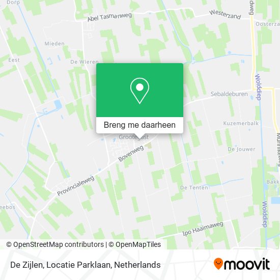 De Zijlen, Locatie Parklaan kaart