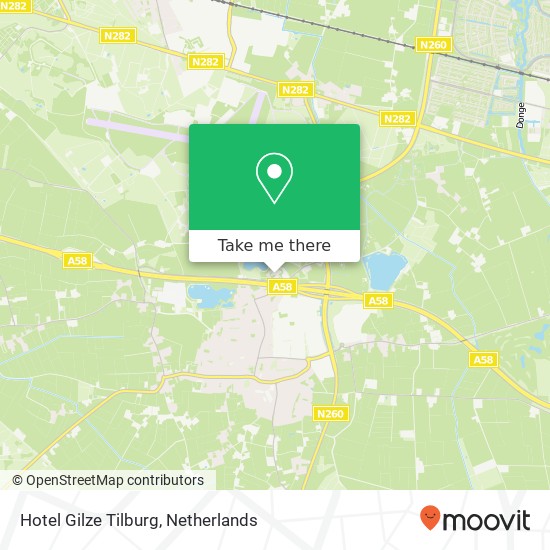 Hotel Gilze Tilburg kaart