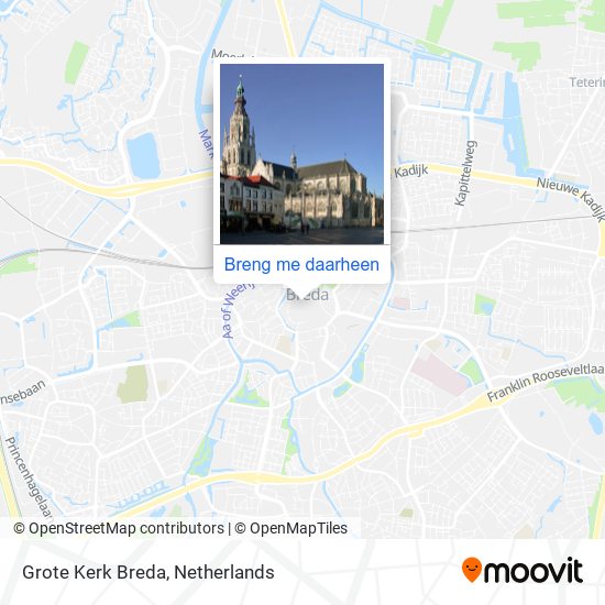 Grote Kerk Breda kaart