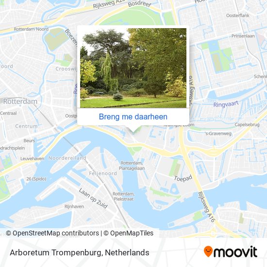 Arboretum Trompenburg kaart
