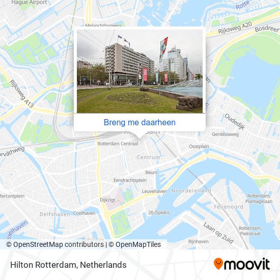 Hilton Rotterdam kaart