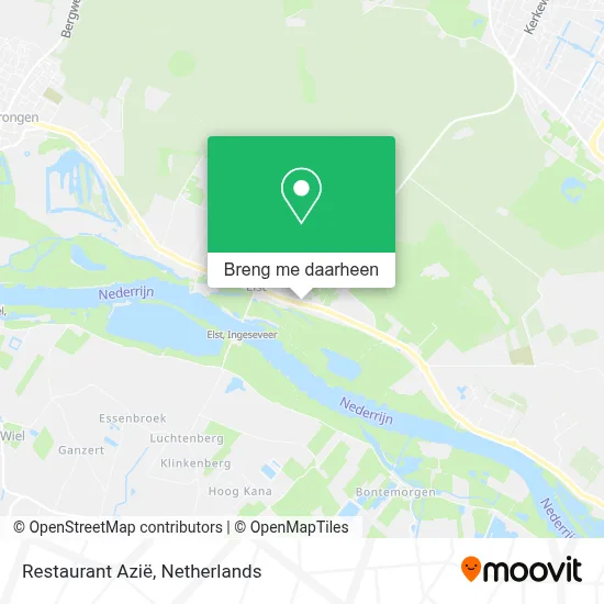 Restaurant Azië kaart