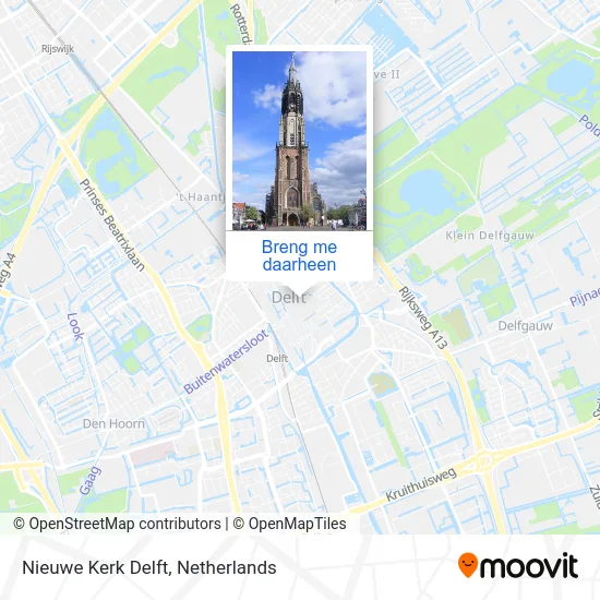 Nieuwe Kerk Delft kaart