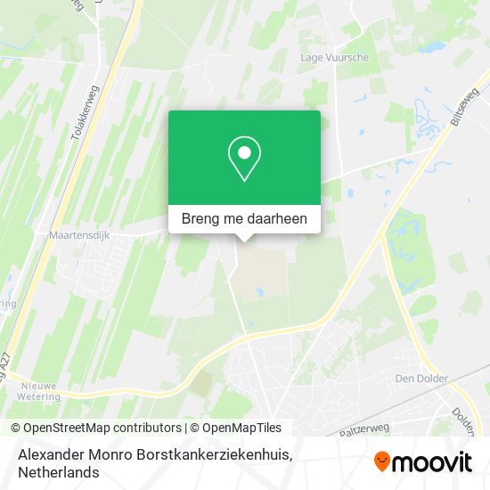 Alexander Monro Borstkankerziekenhuis kaart