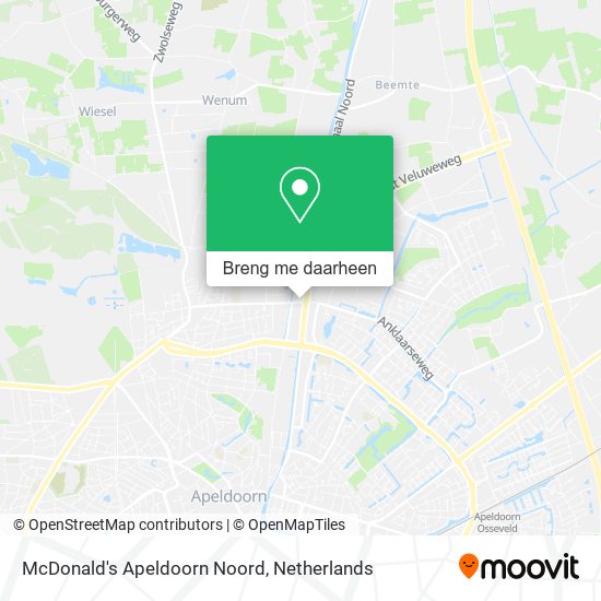 McDonald's Apeldoorn Noord kaart