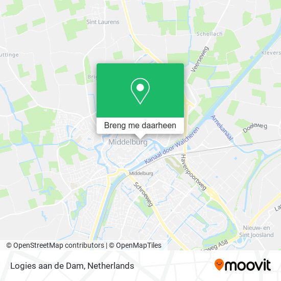 Logies aan de Dam kaart