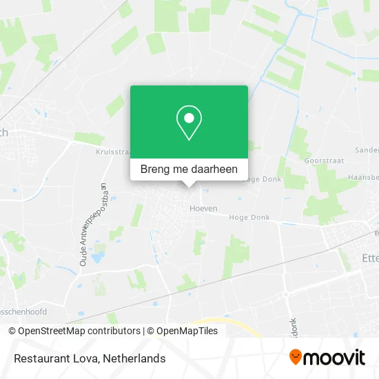 Restaurant Lova kaart