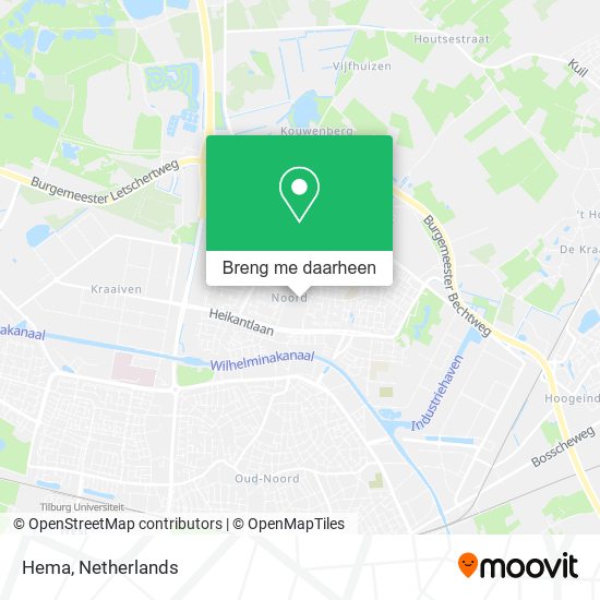 pak Schijn Ban Hoe gaan naar Hema in Tilburg via Bus of Trein?