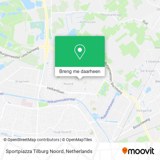 Sportpiazza Tilburg Noord kaart