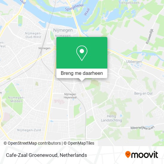Cafe-Zaal Groenewoud kaart