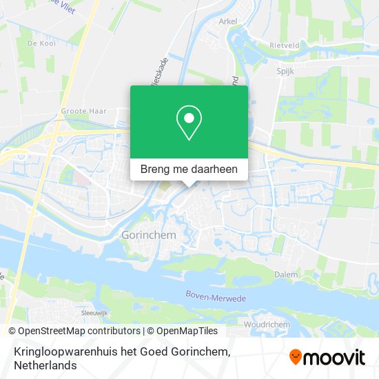 Kringloopwarenhuis het Goed Gorinchem kaart