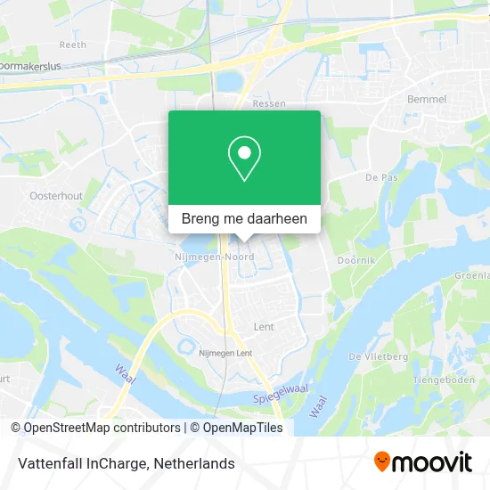 Vattenfall InCharge kaart