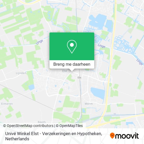 Univé Winkel Elst - Verzekeringen en Hypotheken kaart